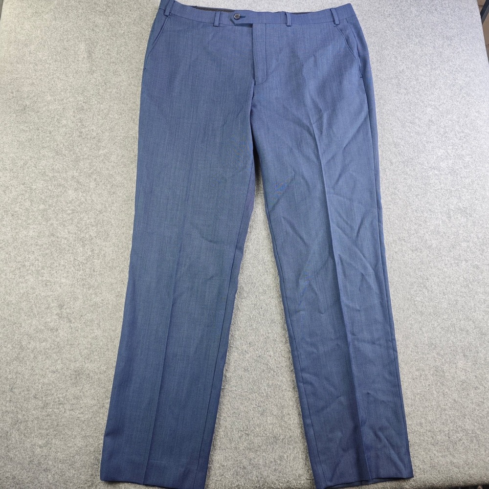 Lauren Ralph Lauren Natural Stretch Wool Dress Pants Mens 38x32 Blue Slacks